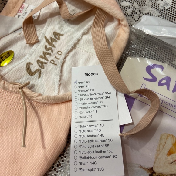 NEW Sansha Canvas Pro Ref.1 Demi-pointe Soft Ballet Slippers shoes Pink - Picture 14 of 15